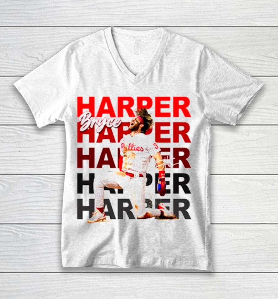 Bryce Harper Phillies Fans Signature Unisex V-Neck T-Shirt