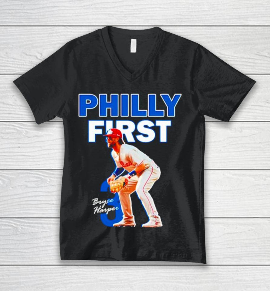 Bryce Harper Philly First Signature Unisex V-Neck T-Shirt