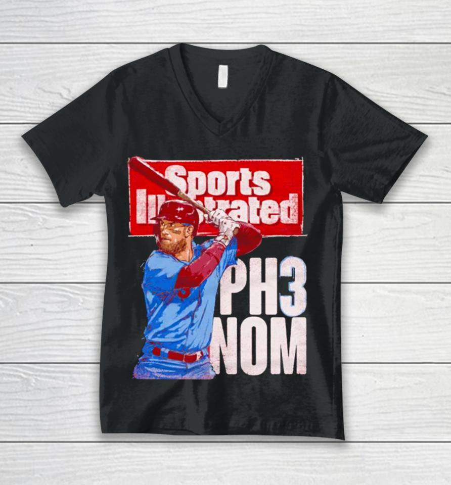 Bryce Harper Sports Illustrated &Amp; Philadelphia Ph3Nom Unisex V-Neck T-Shirt