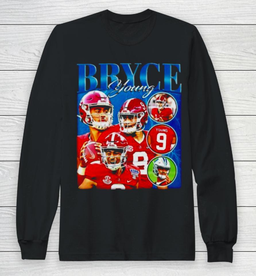 Bryce Young Alabama Crimson Tide Football Graphic Long Sleeve T-Shirt