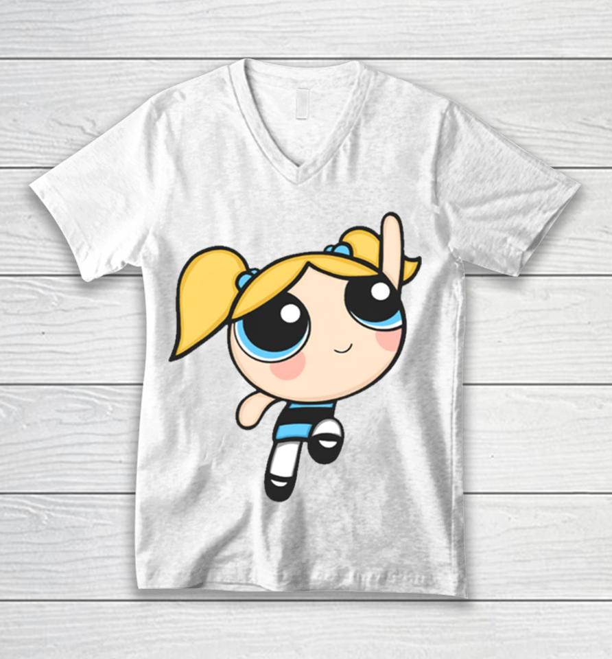 Bubbles Power Girl Chibi Unisex V-Neck T-Shirt