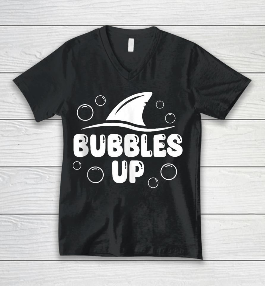 Bubbles Up Shirt Funny Shark Bubbles Up Unisex V-Neck T-Shirt