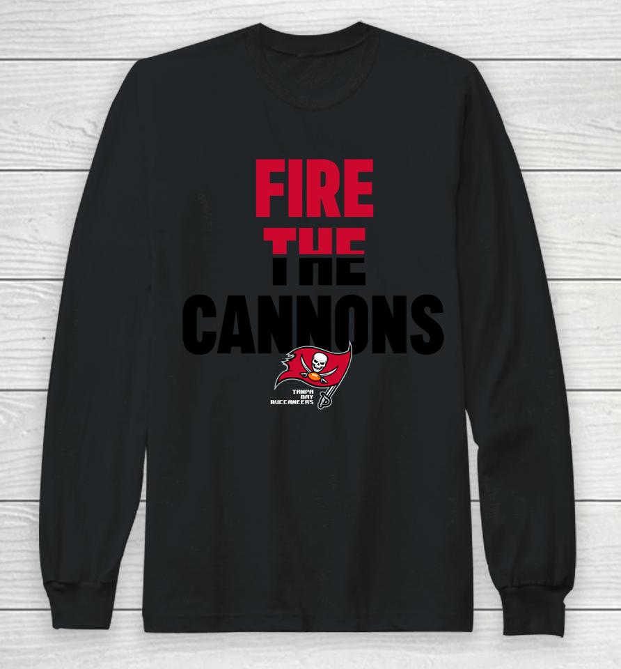 Buccaneers Legend Local Phrase Fire The Cannons Long Sleeve T-Shirt