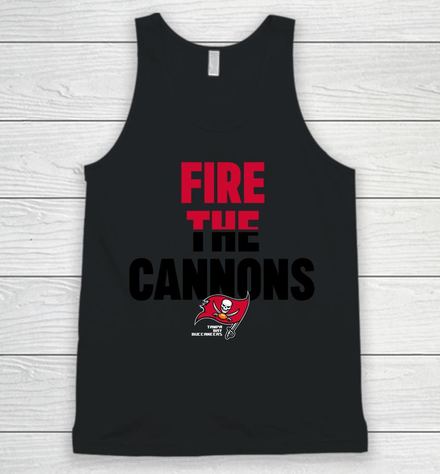 Buccaneers Legend Local Phrase Fire The Cannons Unisex Tank Top