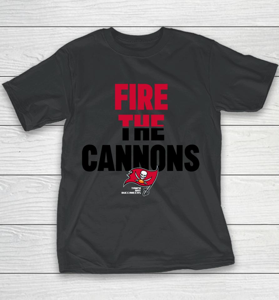 Buccaneers Legend Local Phrase Fire The Cannons Youth T-Shirt