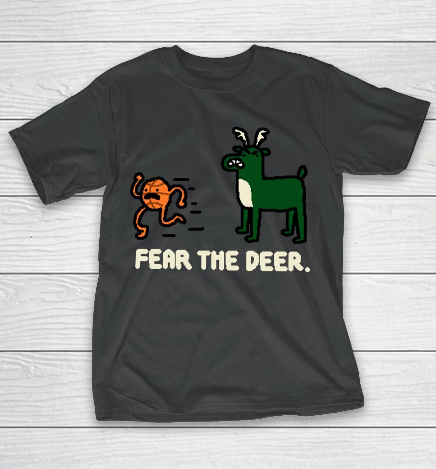 Bucks Vs Nbapaint 2024 Fear The Deer T-Shirt