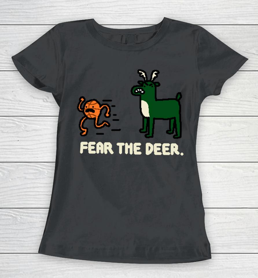 Bucks Vs Nbapaint 2024 Fear The Deer Women T-Shirt