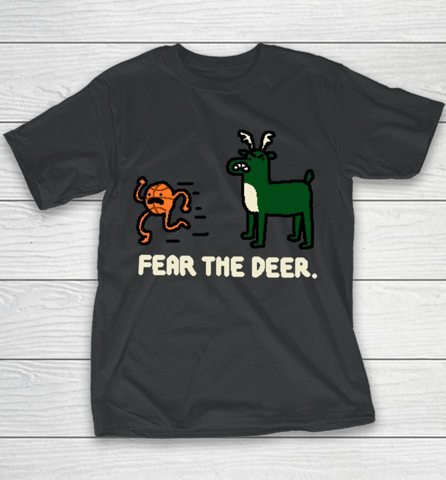 Bucks Vs Nbapaint 2024 Fear The Deer Youth T-Shirt