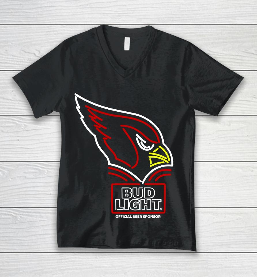 Bud Light Arizona Cardinals Nfl Led Sign Unisex V-Neck T-Shirt