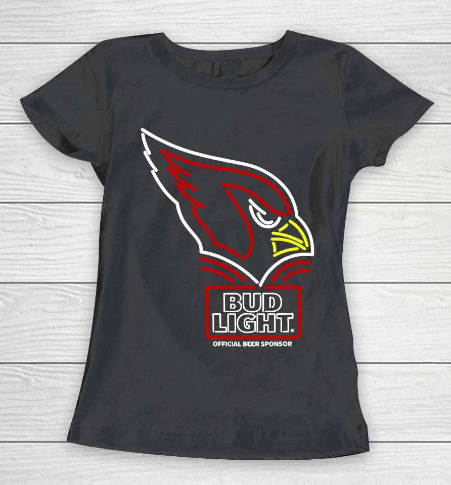 Bud Light Arizona Cardinals Nfl Led Sign Women T-Shirt