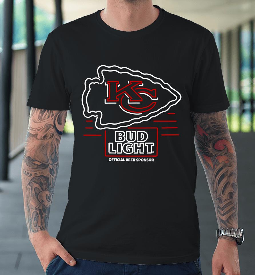 Bud Light Kansas City Chiefs Nfl Led Sign Premium T-Shirt