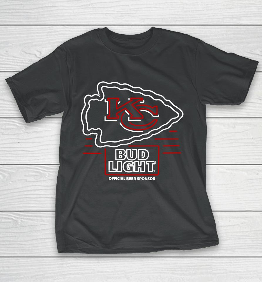 Bud Light Kansas City Chiefs Nfl Led Sign T-Shirt
