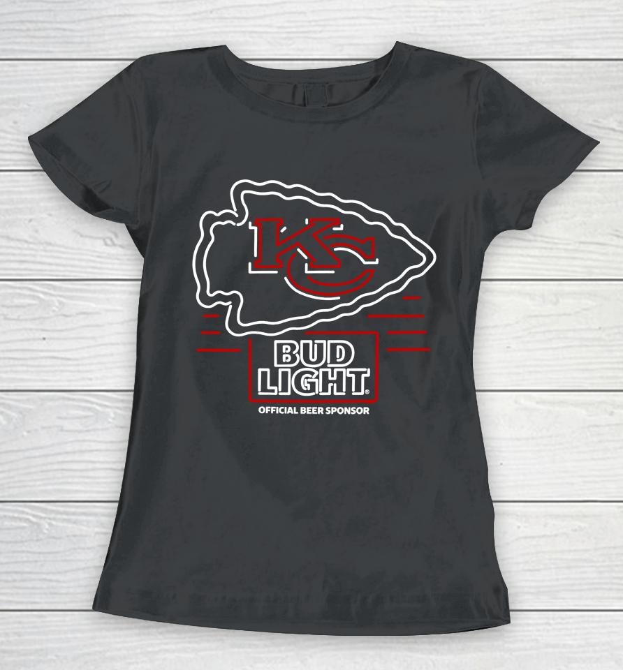 Bud Light Kansas City Chiefs Nfl Led Sign Women T-Shirt