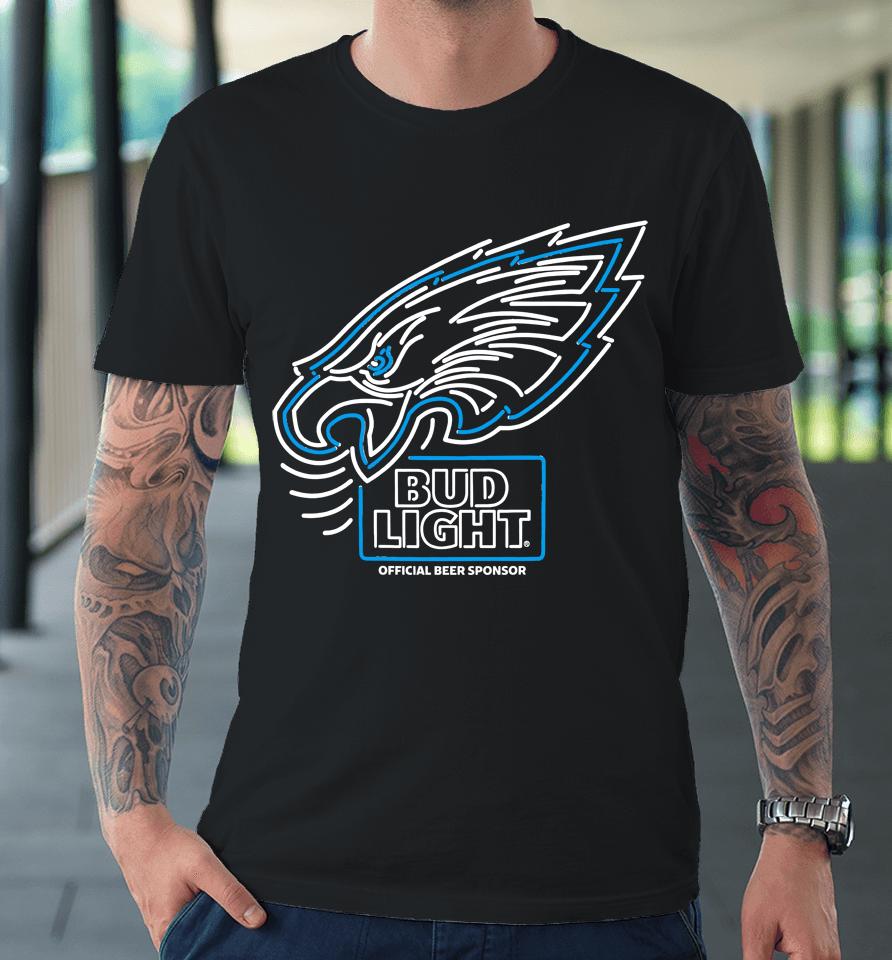Bud Light Philadelphia Eagles Nfl Led Sign Premium T-Shirt