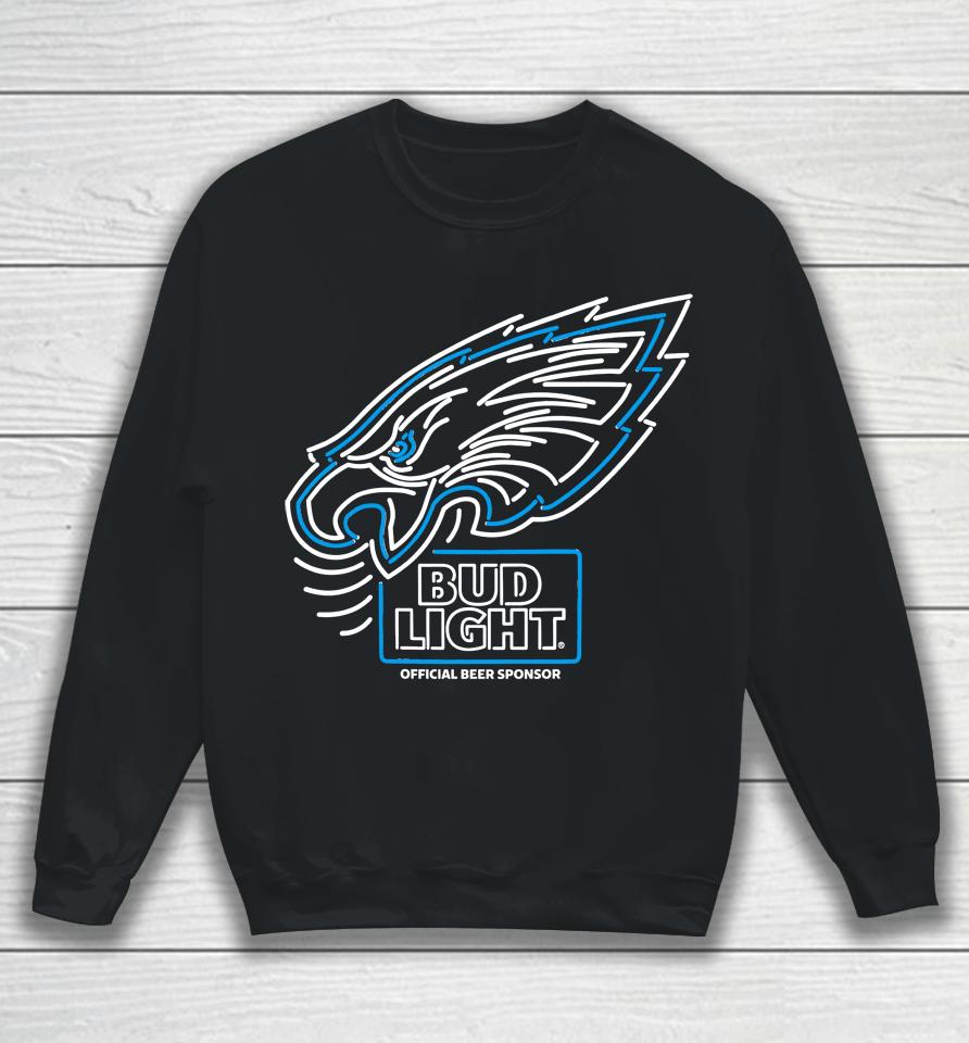 Bud Light Philadelphia Eagles Nfl Led Sign Sweatshirt