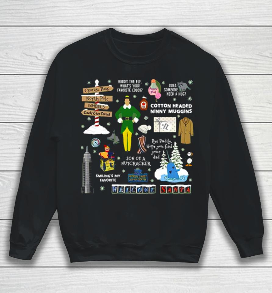 Buddy The Elf Collage Christmas Movie Sweatshirt
