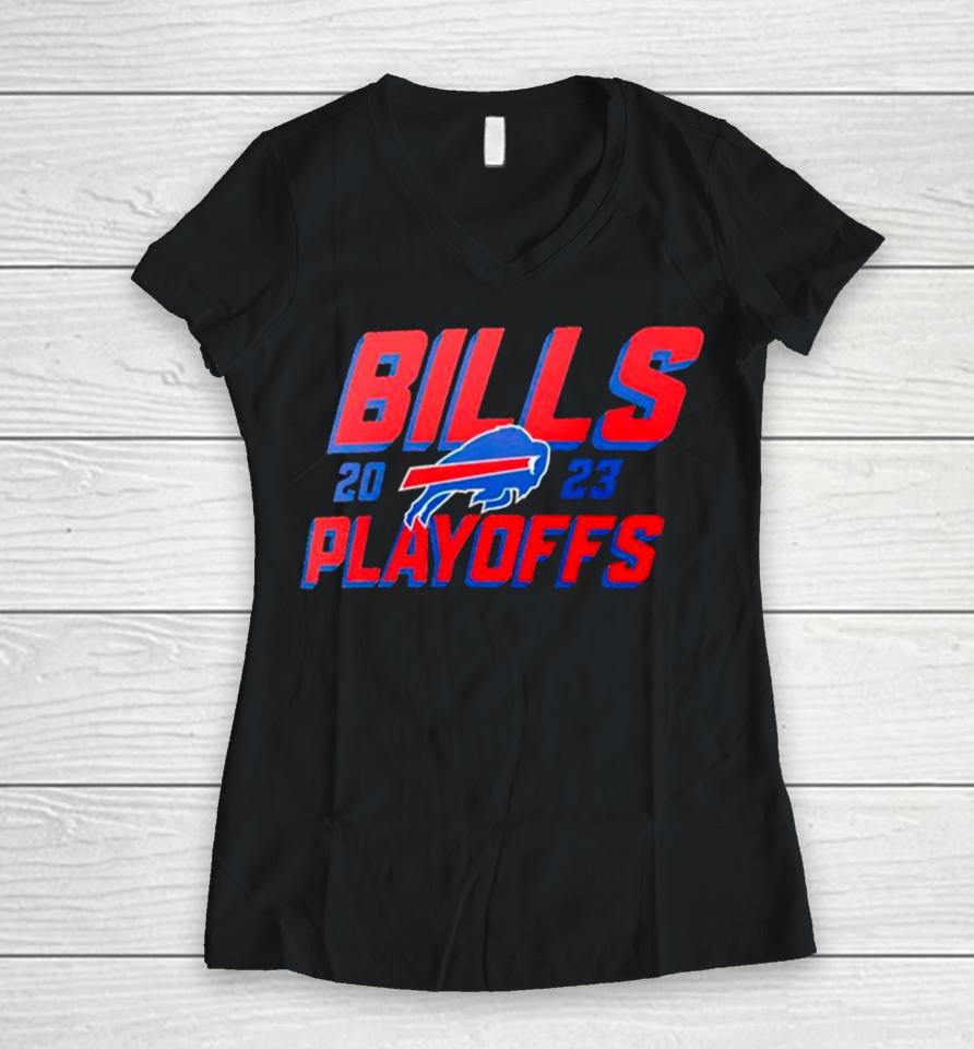 Buffalo Bills 2023 Nfl Playoffs Women V-Neck T-Shirt