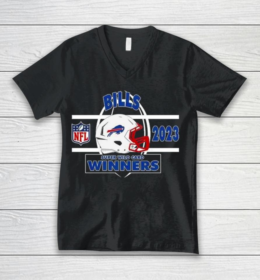 Buffalo Bills Afc Super Wild Card Champions Season 2023 2024 Nfl Divisional Helmet Winners Unisex V-Neck T-Shirt