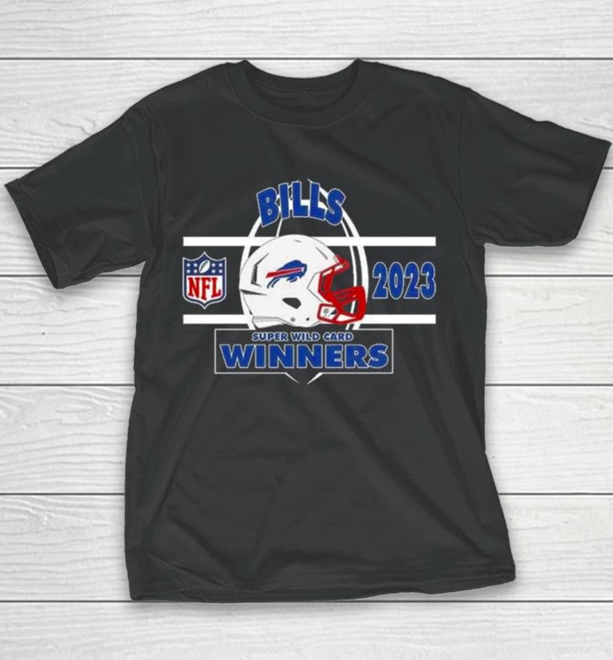 Buffalo Bills Afc Super Wild Card Champions Season 2023 2024 Nfl Divisional Helmet Winners Youth T-Shirt