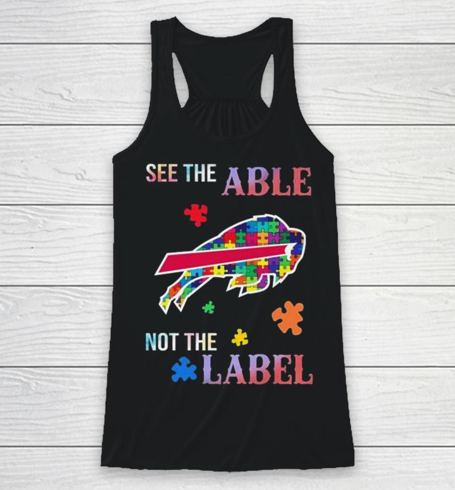 Buffalo Bills Autism Awareness See The Able Not The Label Racerback Tank