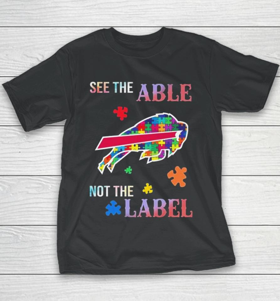 Buffalo Bills Autism Awareness See The Able Not The Label Youth T-Shirt