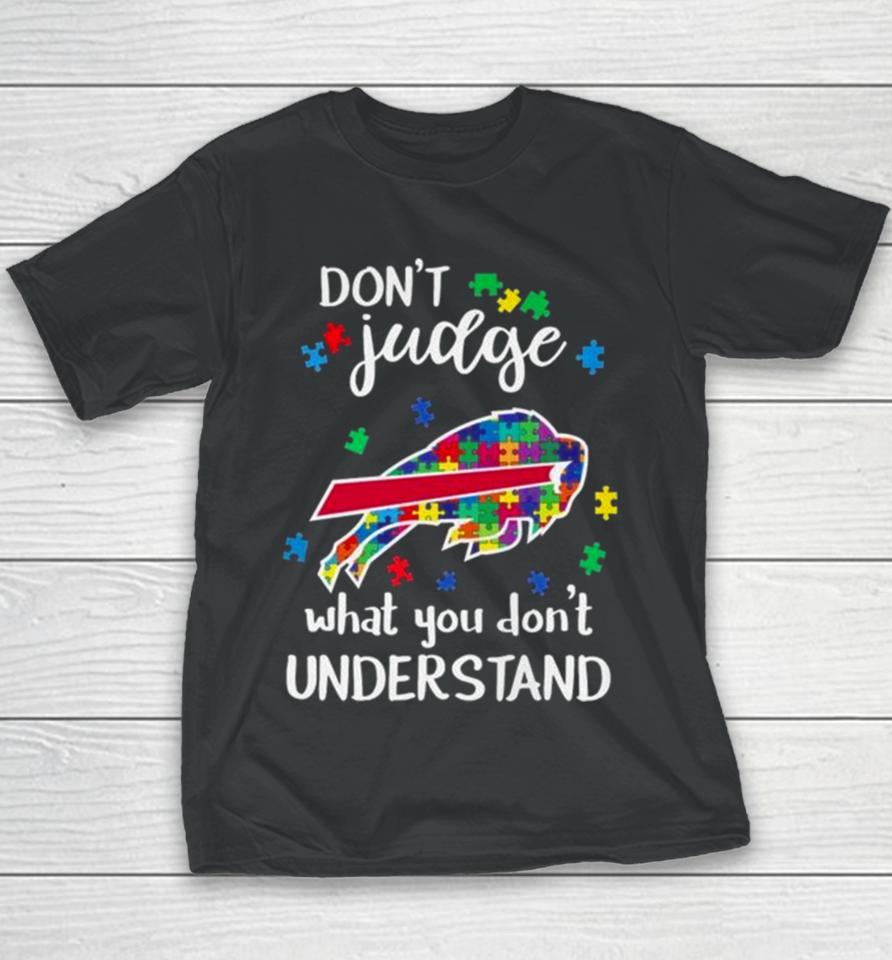 Buffalo Bills Autism Don’t Judge What You Don’t Understand Youth T-Shirt