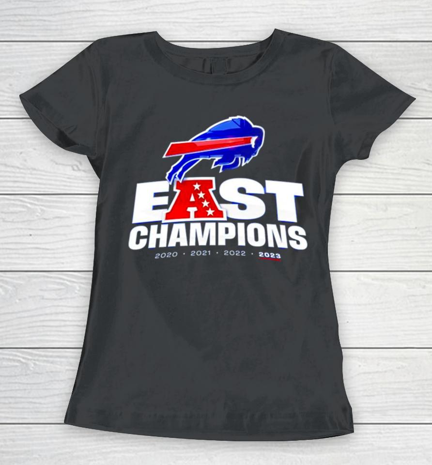 Buffalo Bills East Champions 2020 2021 2022 2023 Logo Women T-Shirt