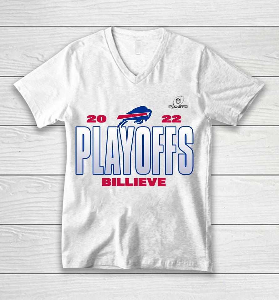 Buffalo Bills Fanatics Branded 2022 Nfl Playoffs Our Time Unisex V-Neck T-Shirt