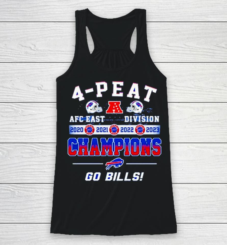 Buffalo Bills Go Bills 4 Peat Afc East Division Champions 2020 2021 2022 2023 Racerback Tank
