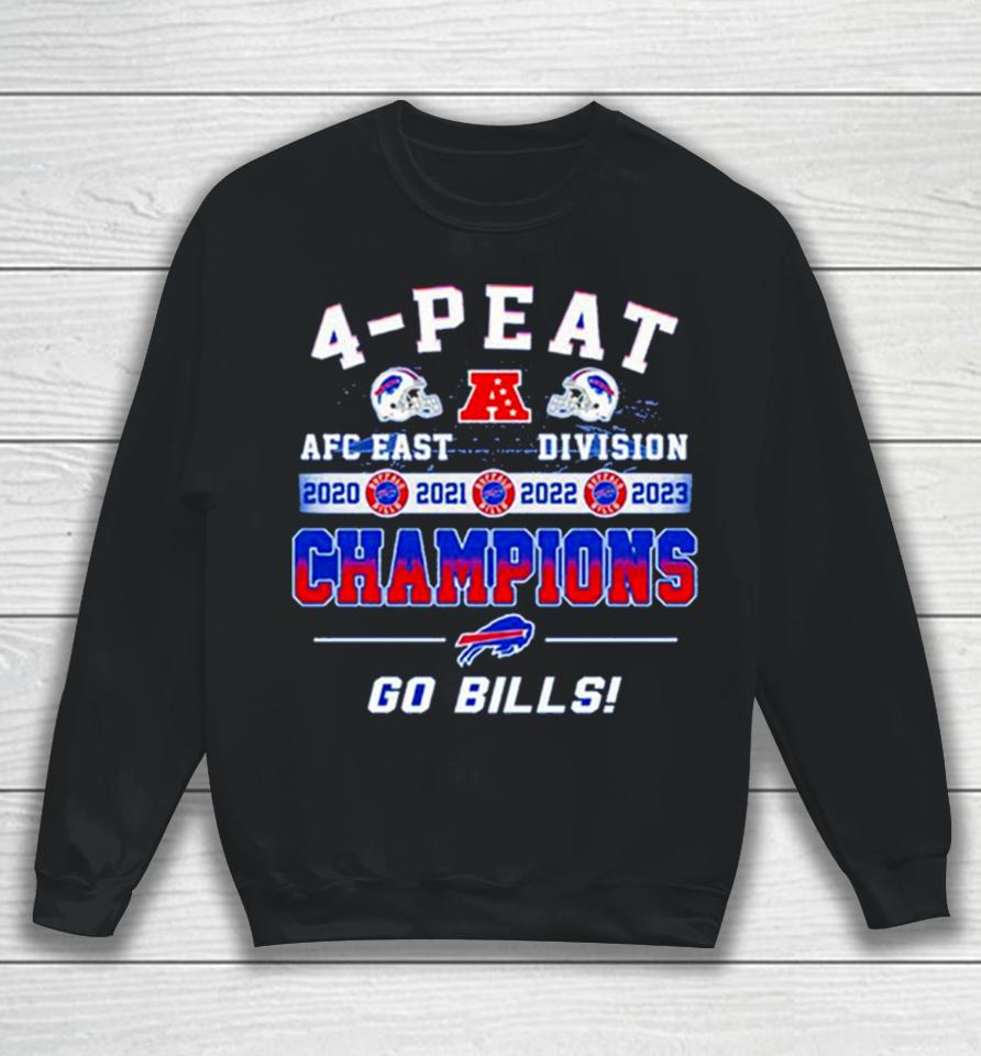 Buffalo Bills Go Bills 4 Peat Afc East Division Champions 2020 2021 2022 2023 Sweatshirt