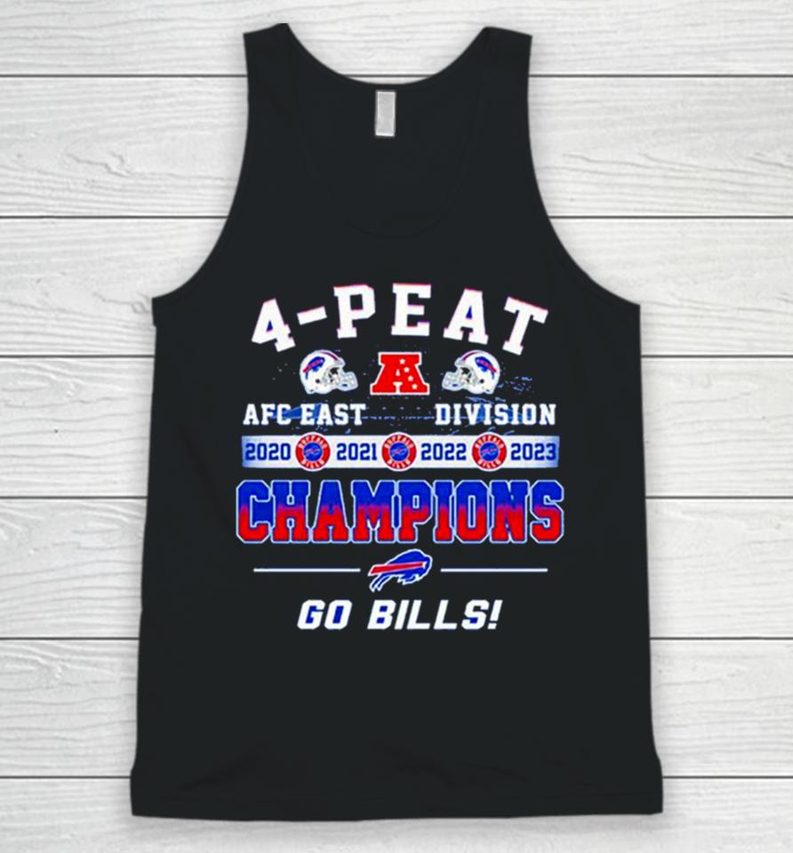 Buffalo Bills Go Bills 4 Peat Afc East Division Champions 2020 2021 2022 2023 Unisex Tank Top