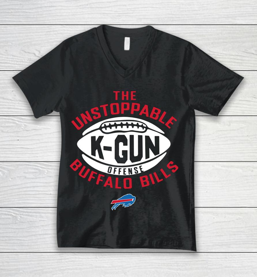 Buffalo Bills Homage The Unstoppable K-Gun Offense Unisex V-Neck T-Shirt