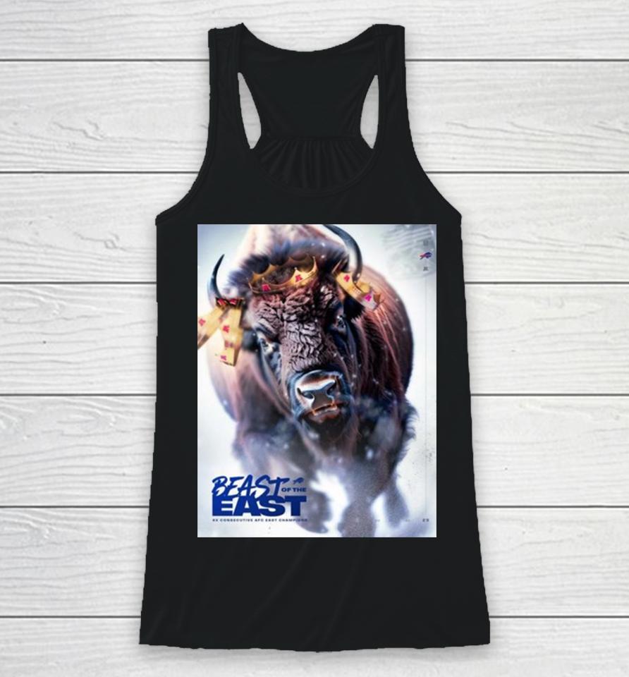 Buffalo Bills Is Beast Of The East With 4X Consecutive Afc East Champions Nfl Racerback Tank
