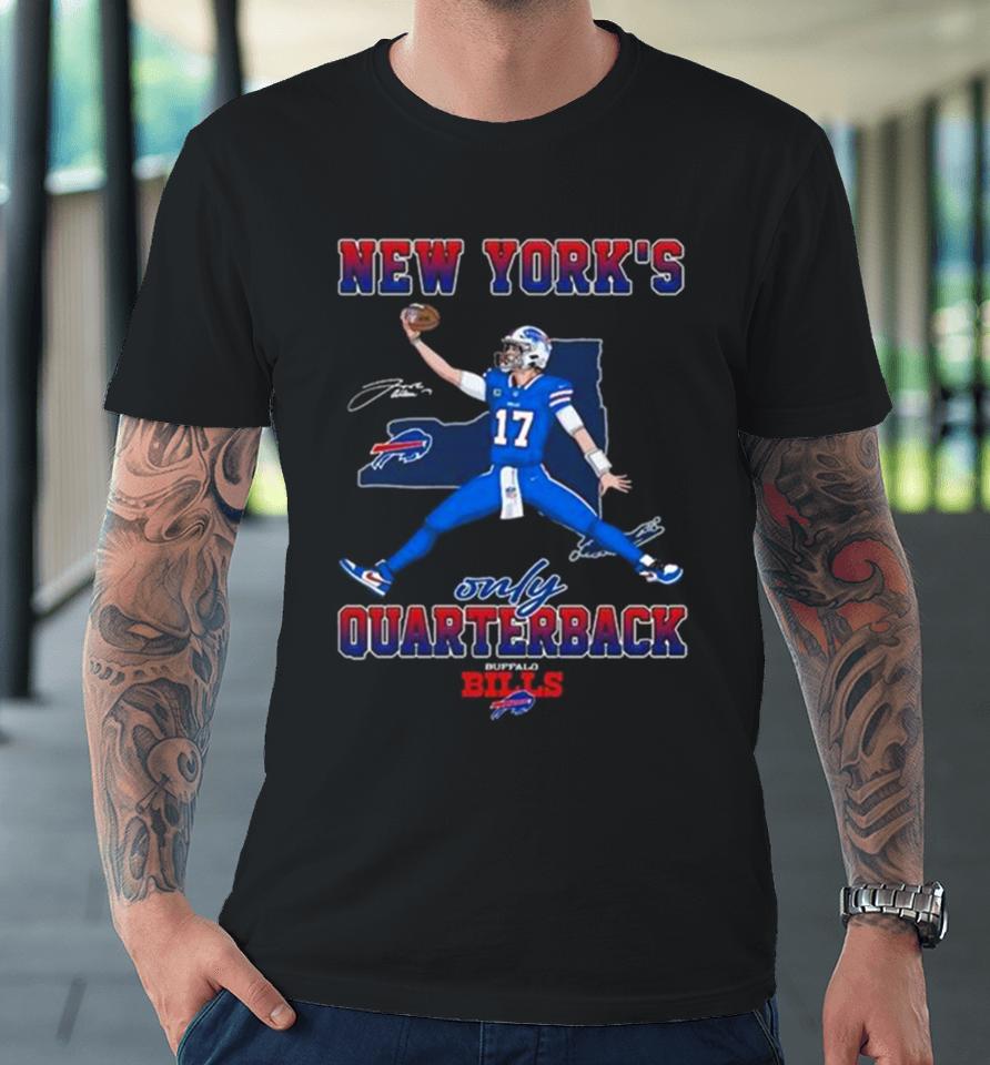Buffalo Bills John Allen New York’s Only Quarterback Signature Premium T-Shirt