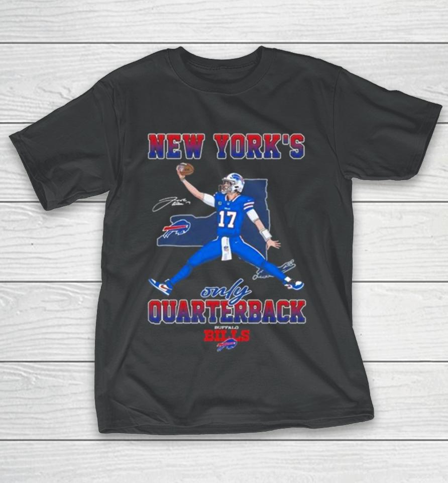 Buffalo Bills John Allen New York’s Only Quarterback Signature T-Shirt