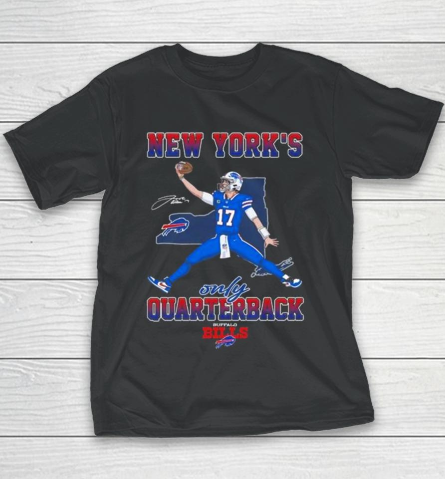 Buffalo Bills John Allen New York’s Only Quarterback Signature Youth T-Shirt