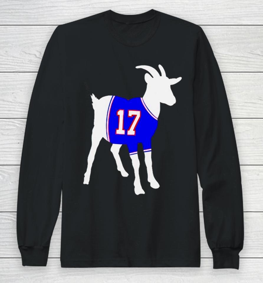 Buffalo Bills Josh Allen 17 Goat Long Sleeve T-Shirt