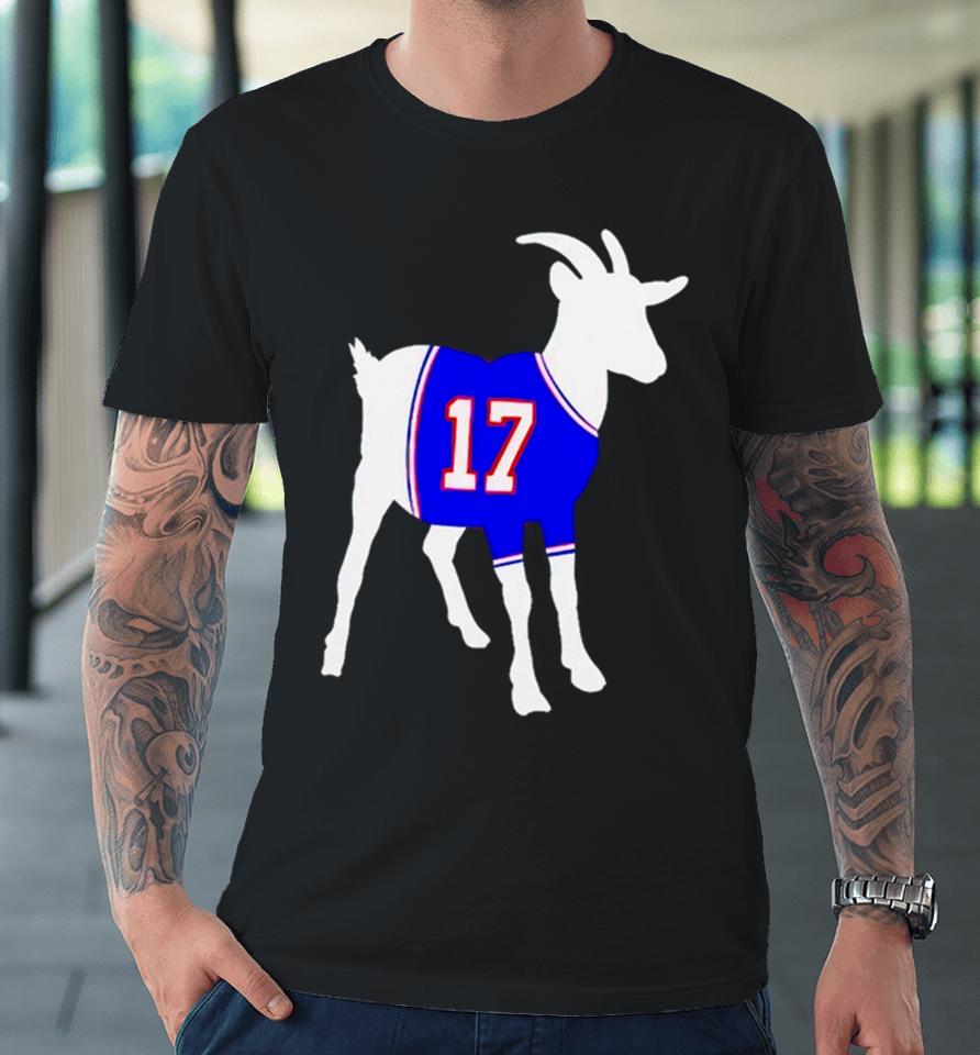 Buffalo Bills Josh Allen 17 Goat Premium T-Shirt