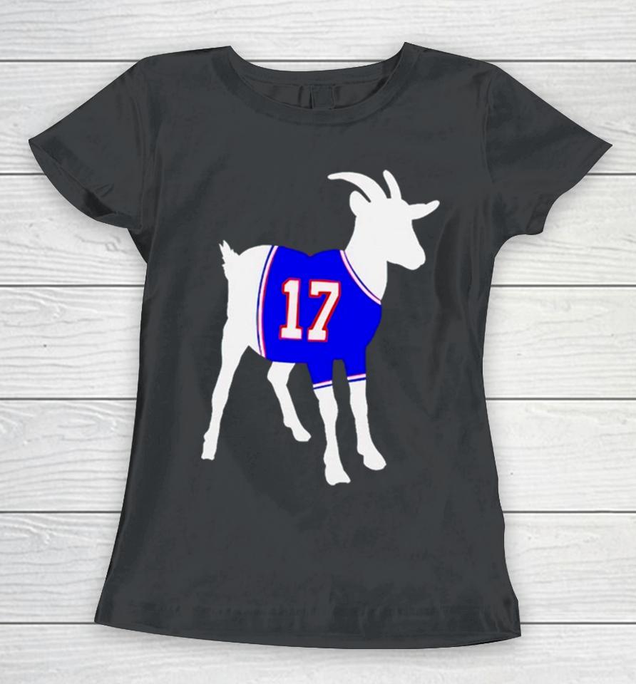 Buffalo Bills Josh Allen 17 Goat Women T-Shirt