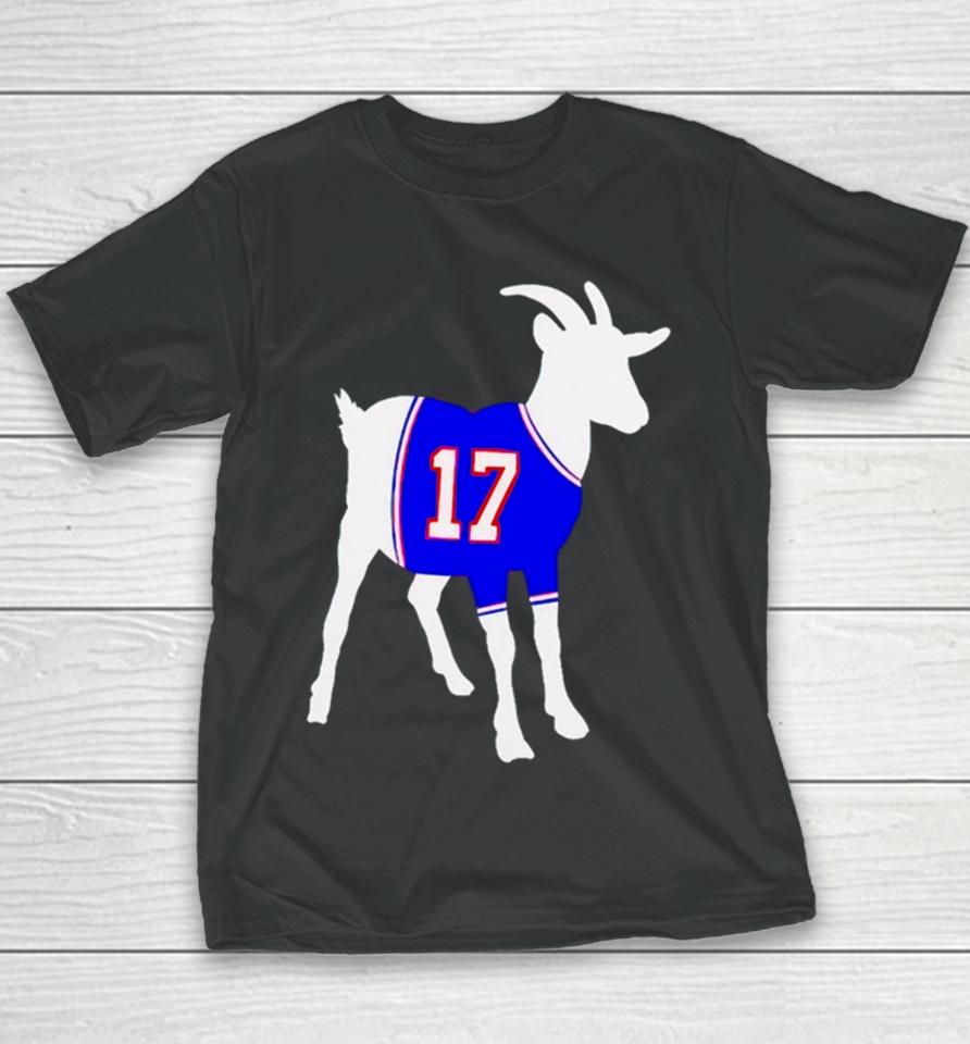 Buffalo Bills Josh Allen 17 Goat Youth T-Shirt