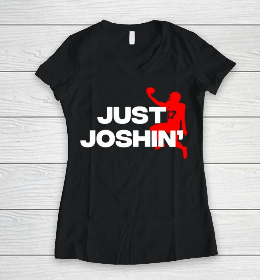 Buffalo Bills Josh Allen Just Joshin’ Women V-Neck T-Shirt