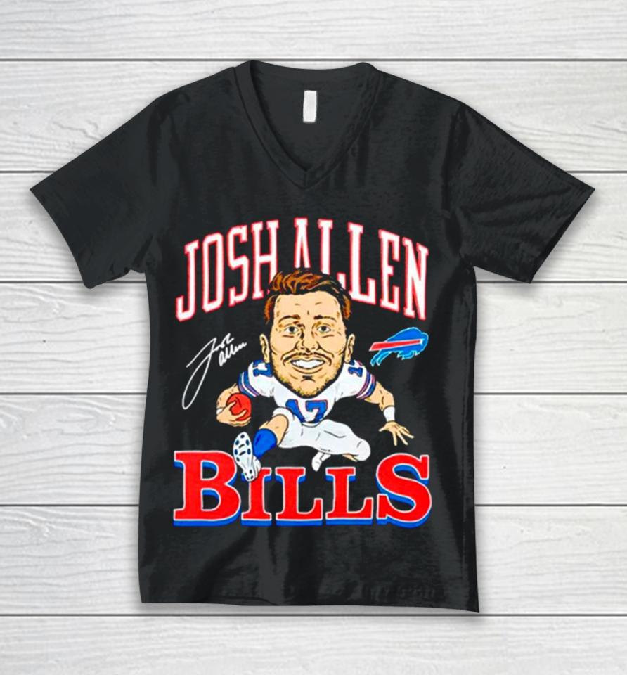 Buffalo Bills Josh Allen Signature Unisex V-Neck T-Shirt