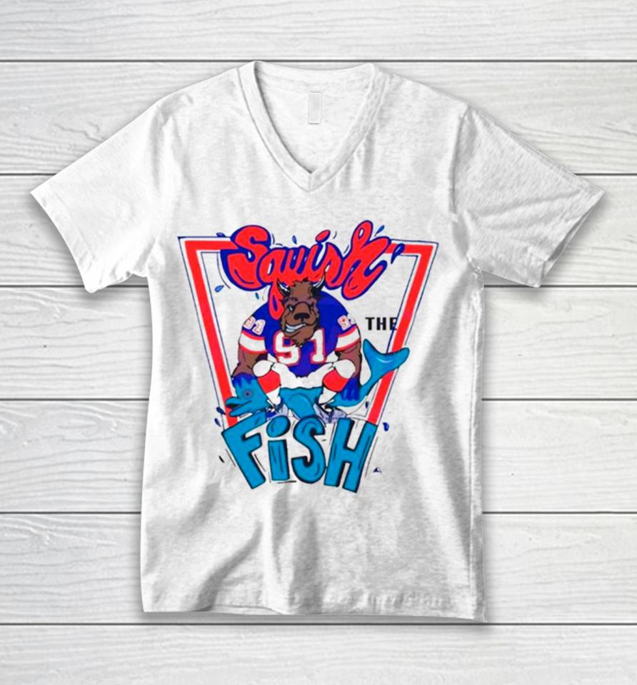Buffalo Bills Mafia Squish The Fish Unisex V-Neck T-Shirt