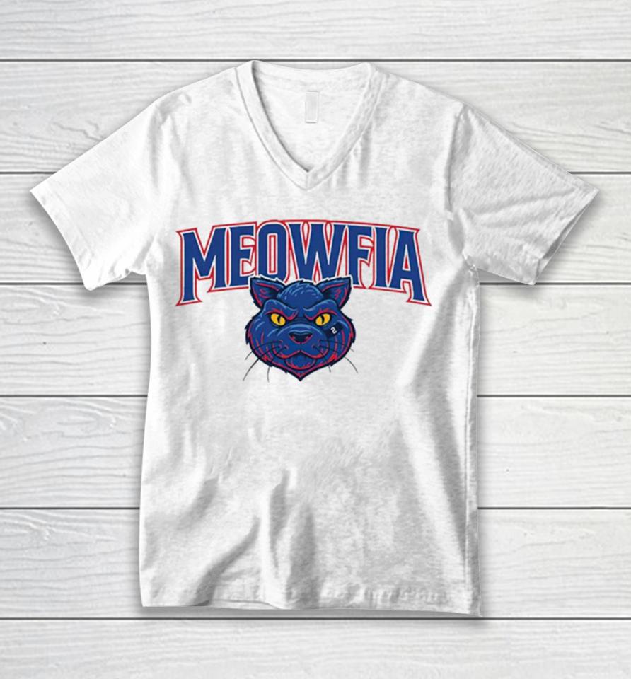 Buffalo Bills Meowfia Unisex V-Neck T-Shirt