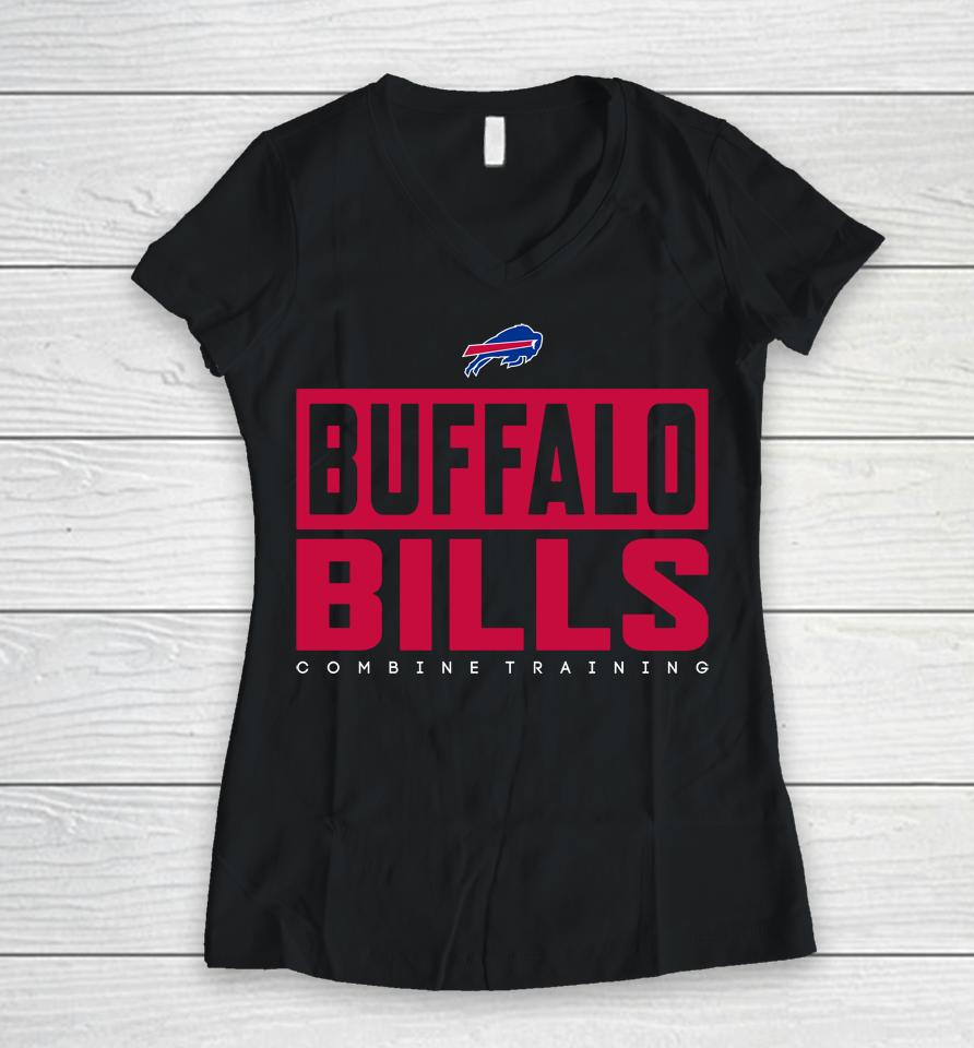 Buffalo Bills New Era Royal Combine Offsides Women V-Neck T-Shirt