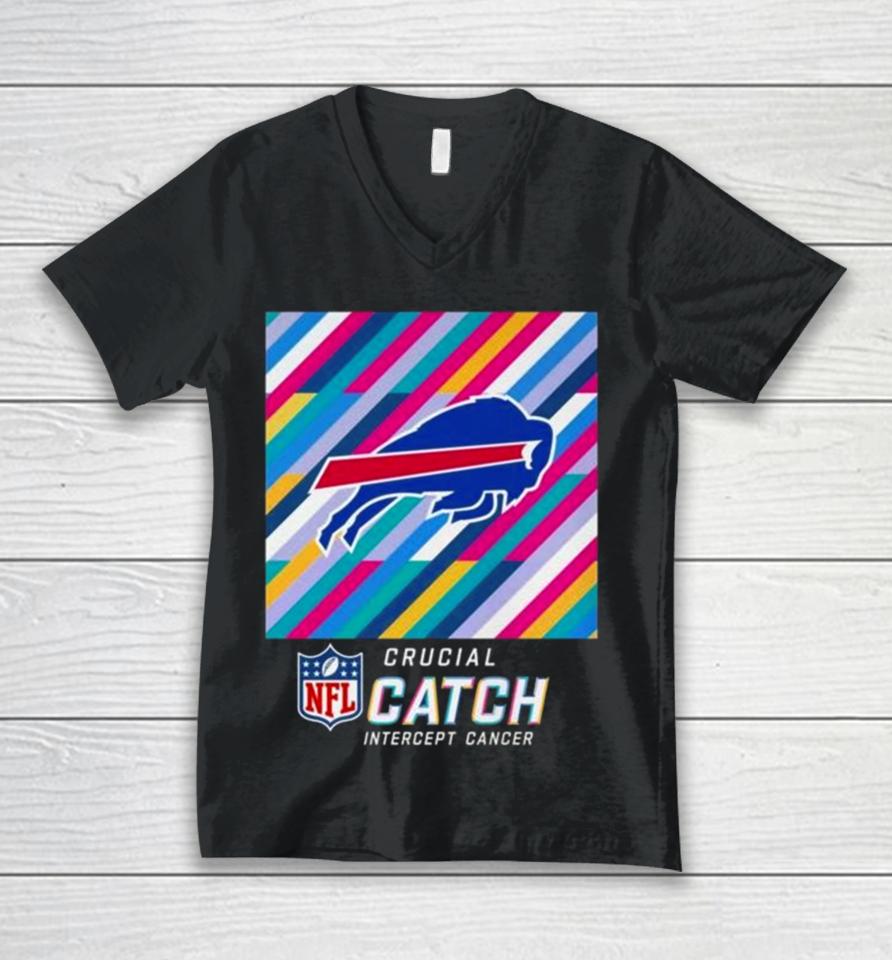 Buffalo Bills Nfl Crucial Catch Intercept Cancer Unisex V-Neck T-Shirt