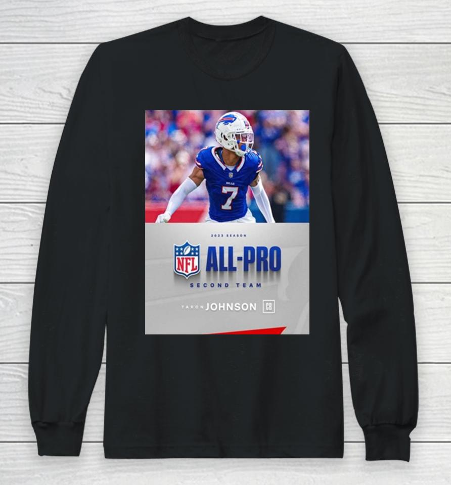Buffalo Bills Taron Johnson Cb 2023 Season Nfl Associated Press All Pro Second Team Long Sleeve T-Shirt