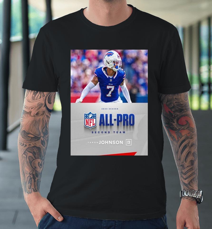 Buffalo Bills Taron Johnson Cb 2023 Season Nfl Associated Press All Pro Second Team Premium T-Shirt