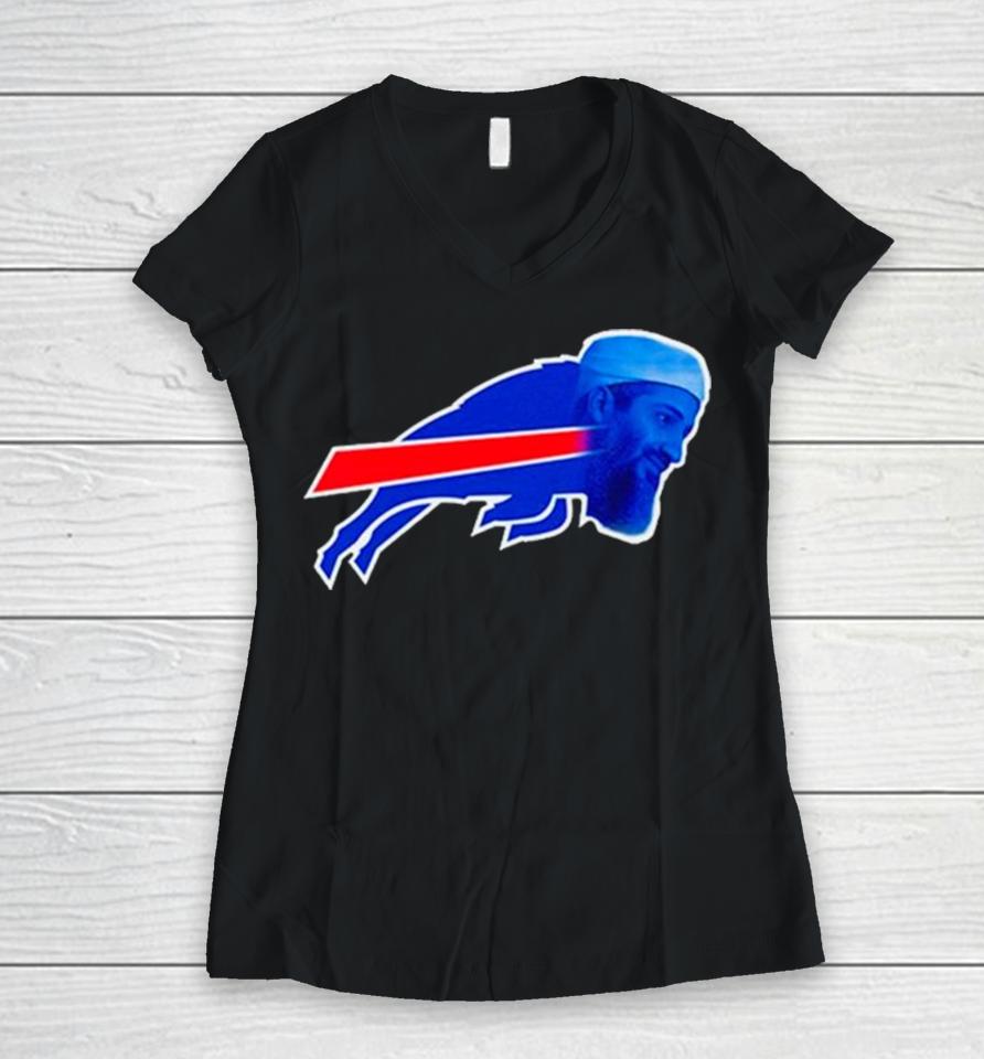 Buffalo Bills Unveil New Logo Bin Laden Meme Women V-Neck T-Shirt