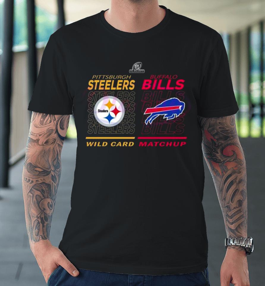 Buffalo Bills Vs Pittsburgh Steelers Nfl Playoffs 2024 Wild Card Matchup Premium T-Shirt
